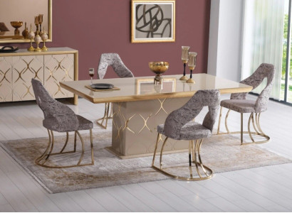 Luxury Dining room Set Dining table 4x Chairs Table Dining set 5pcs